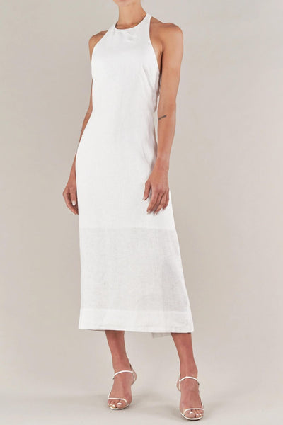 Amelius Santa Cruz Linen Halterneck dress