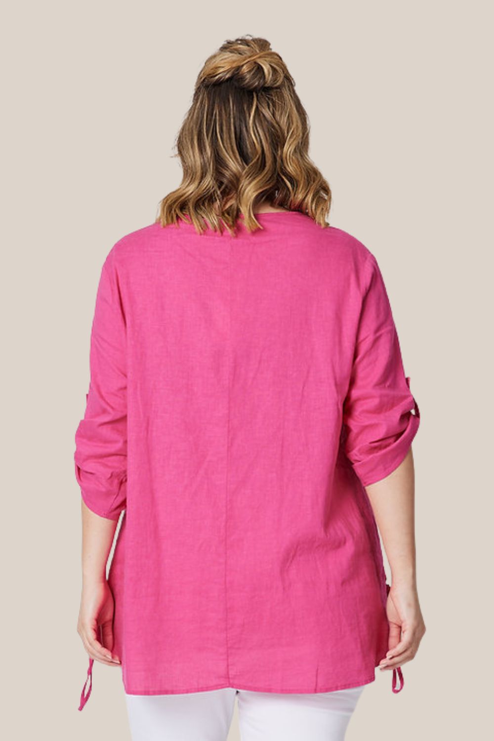 Clarity Drawstring Side Linen Blend Tunic