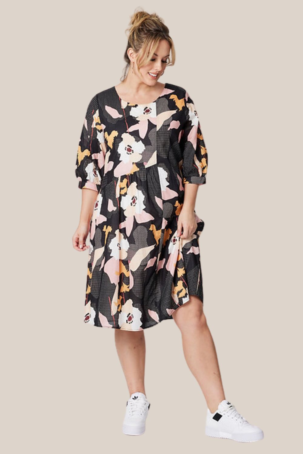 Clarity Cotton Print Dress