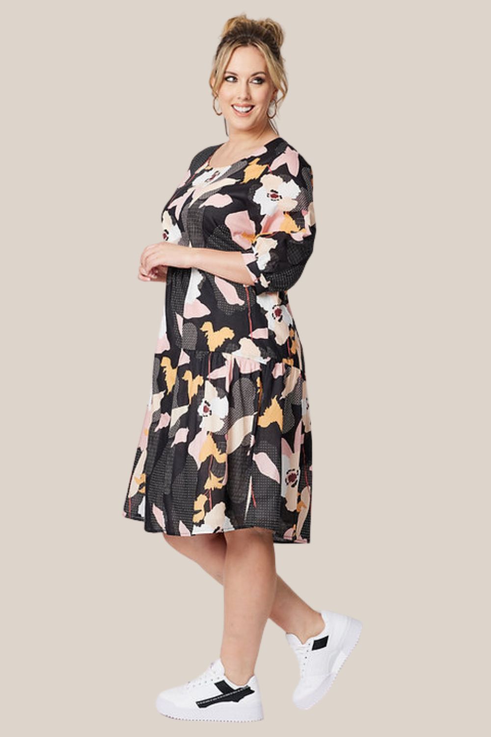 Clarity Cotton Print Dress
