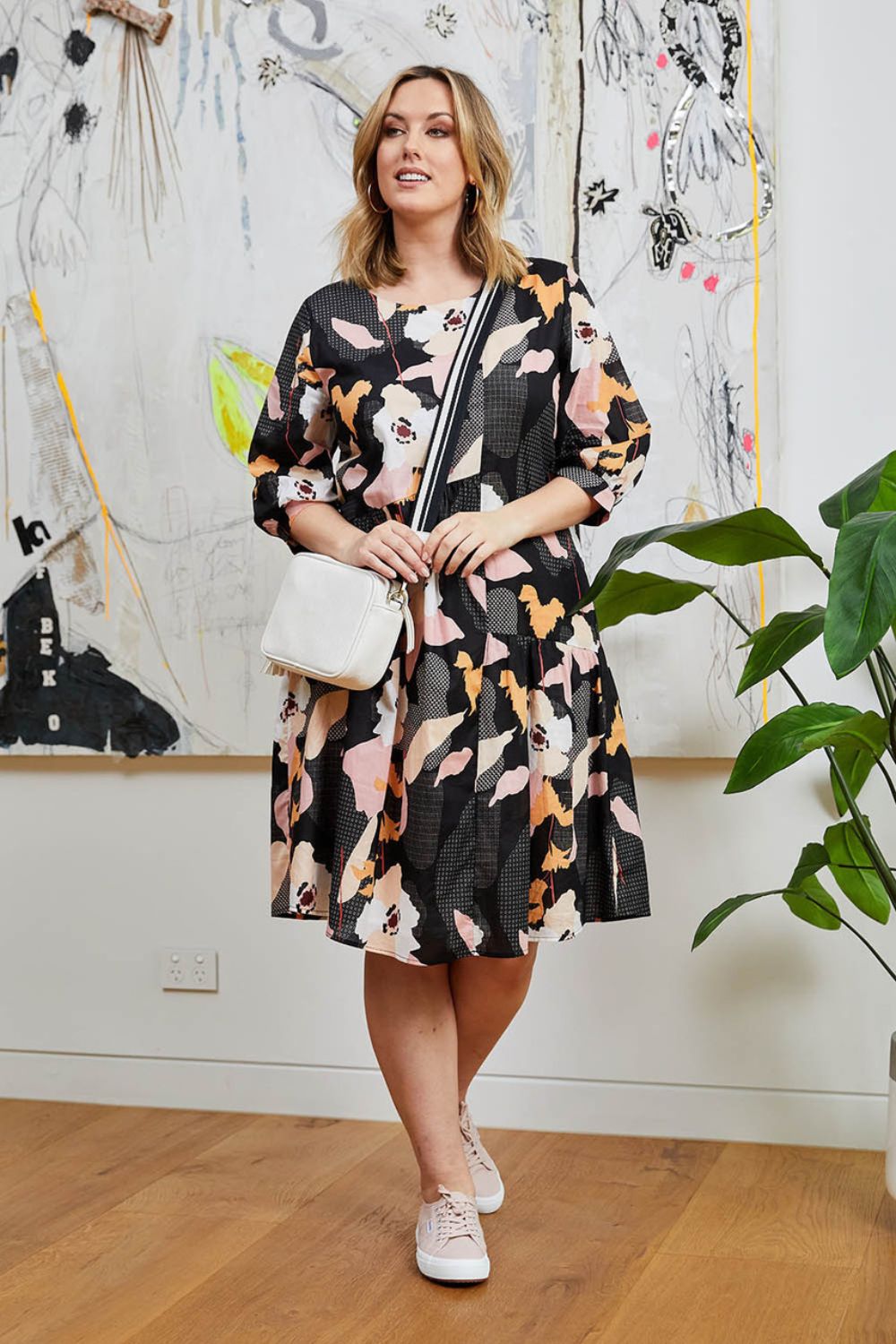 Clarity Cotton Print Dress