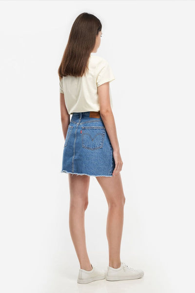 Levi High Rise Denconstructed Buttonfly Skirt