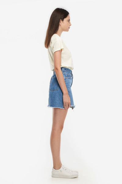 Levi High Rise Denconstructed Buttonfly Skirt