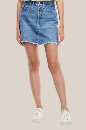 Levi High Rise Denconstructed Buttonfly Skirt