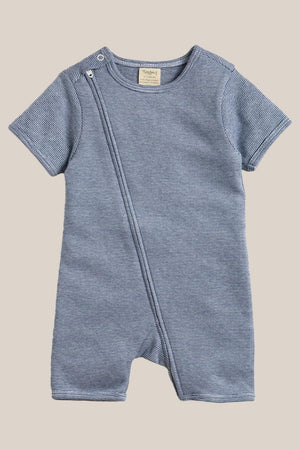 Tiny Twig Navy Stripe S/S Zipsuit