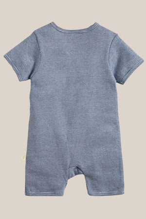 Tiny Twig Navy Stripe S/S Zipsuit