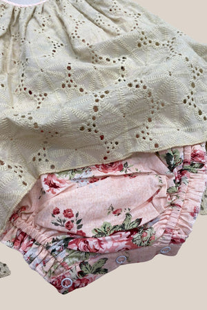 Arthur Avenue Tea Rose Lace Playsuit
