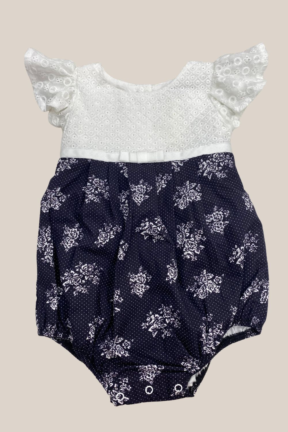 Arthur Avenue Classic Navy Bell Sleeve Playsuit