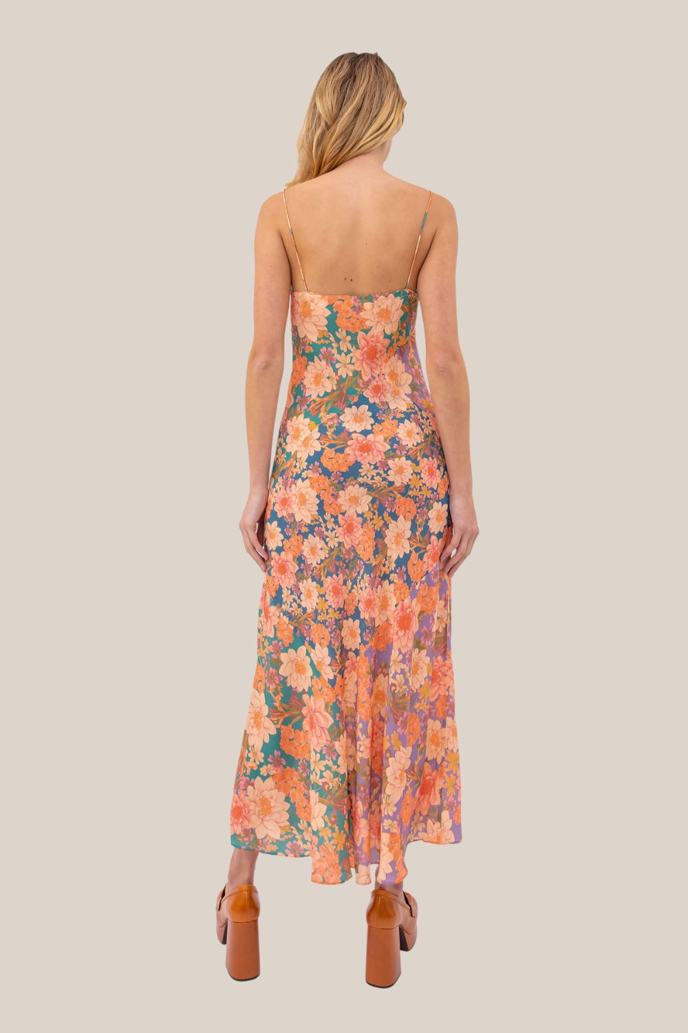 Kachel Christina Silk Blend Slip Dress