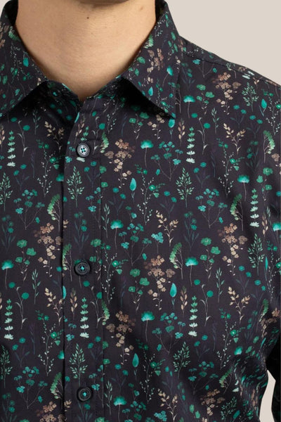 James Harper Botanical Long Sleeve Shirt