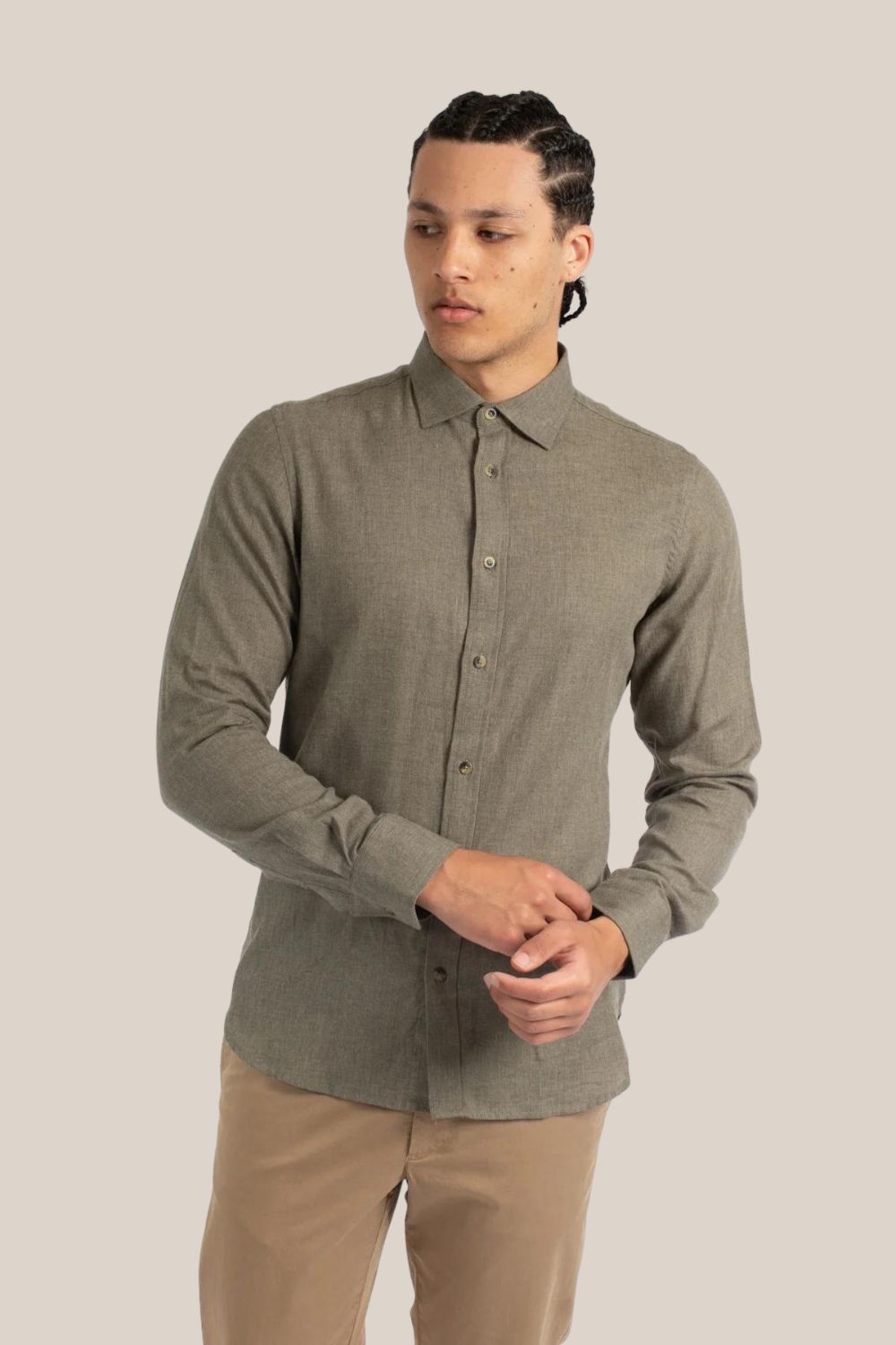 James Harper Flannel Cotton Long Sleeve Shirt