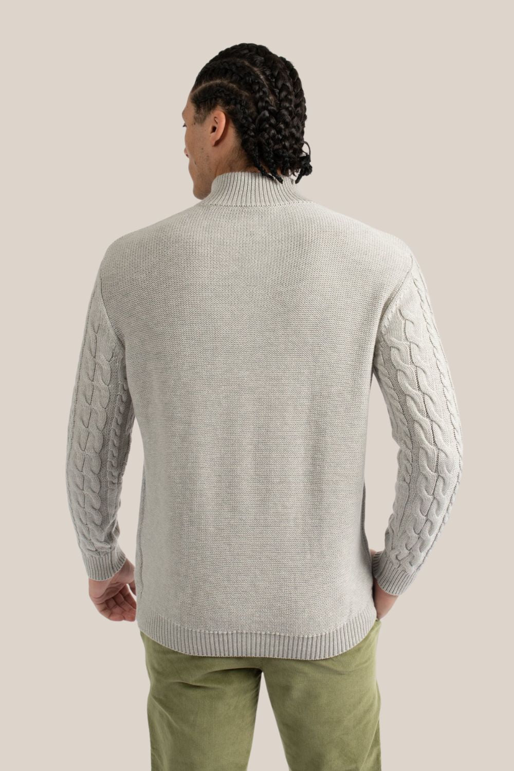 James Harper 1/4 Zip Cable Knitwear