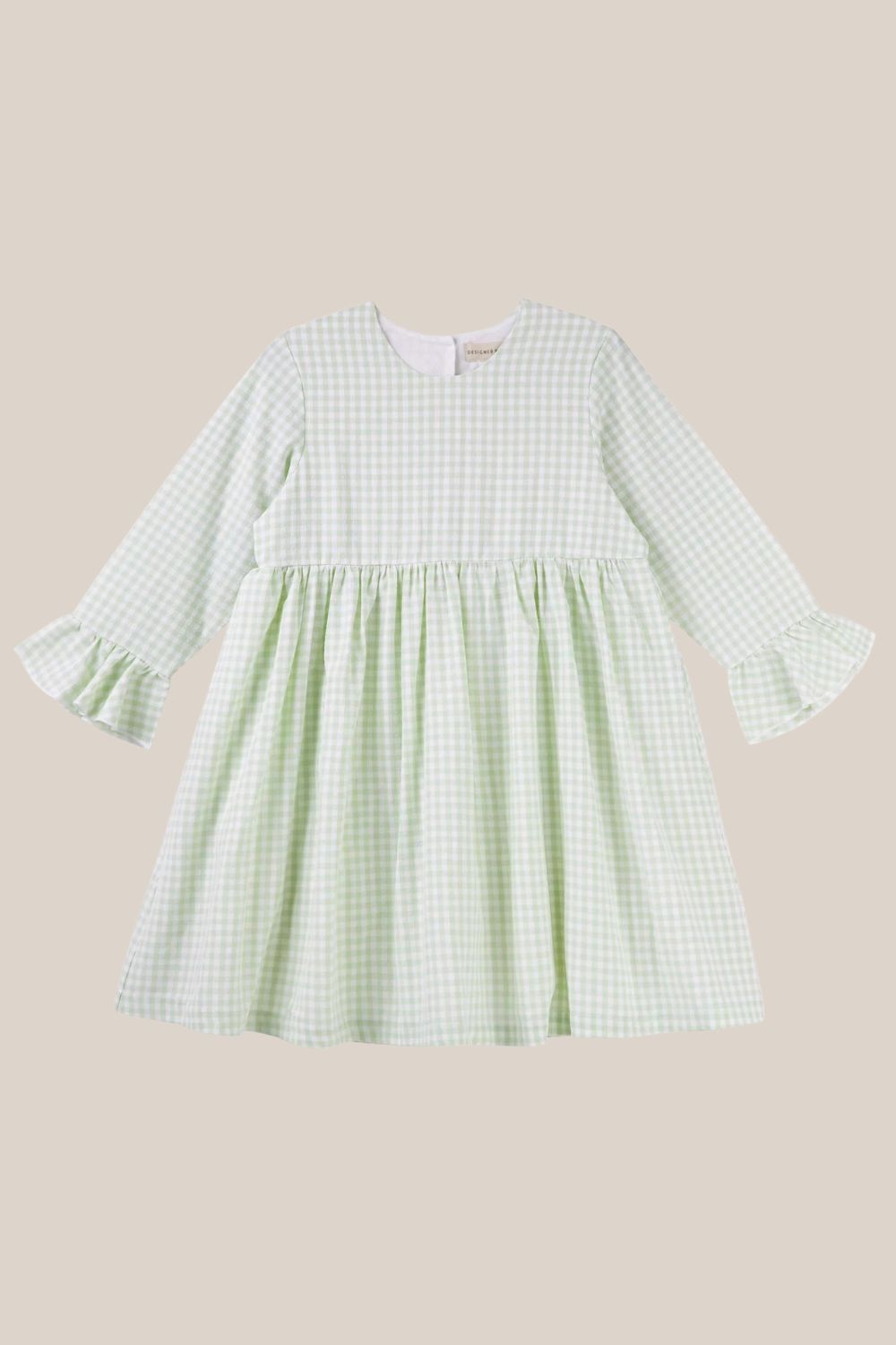Designer Kidz Isla Gingham Long Sleeve Dress