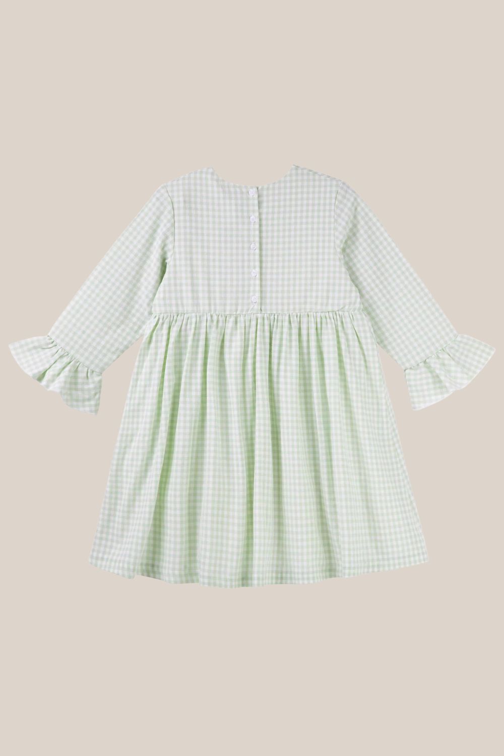 Designer Kidz Isla Gingham Long Sleeve Dress