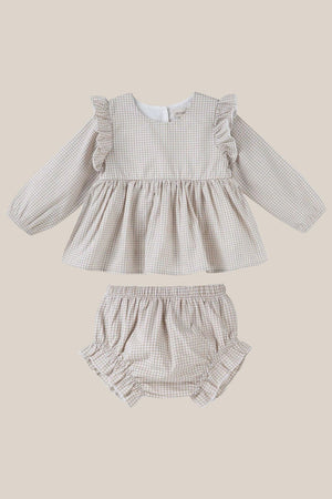 Designer Kidz Gigi Gingham Dress & Bloomer Set