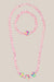 Pink Poppy Bubble Gum Necklace & Bracelet Set