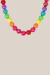 Pink Poppy Rainbow Beads Necklace