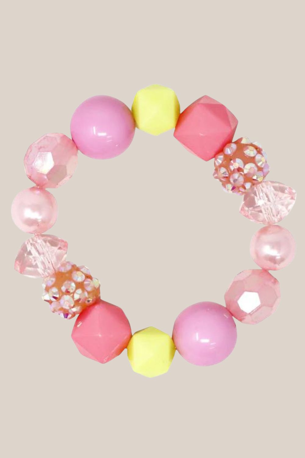 Pink Poppy My Lovely Stretch Beaded Bracelet