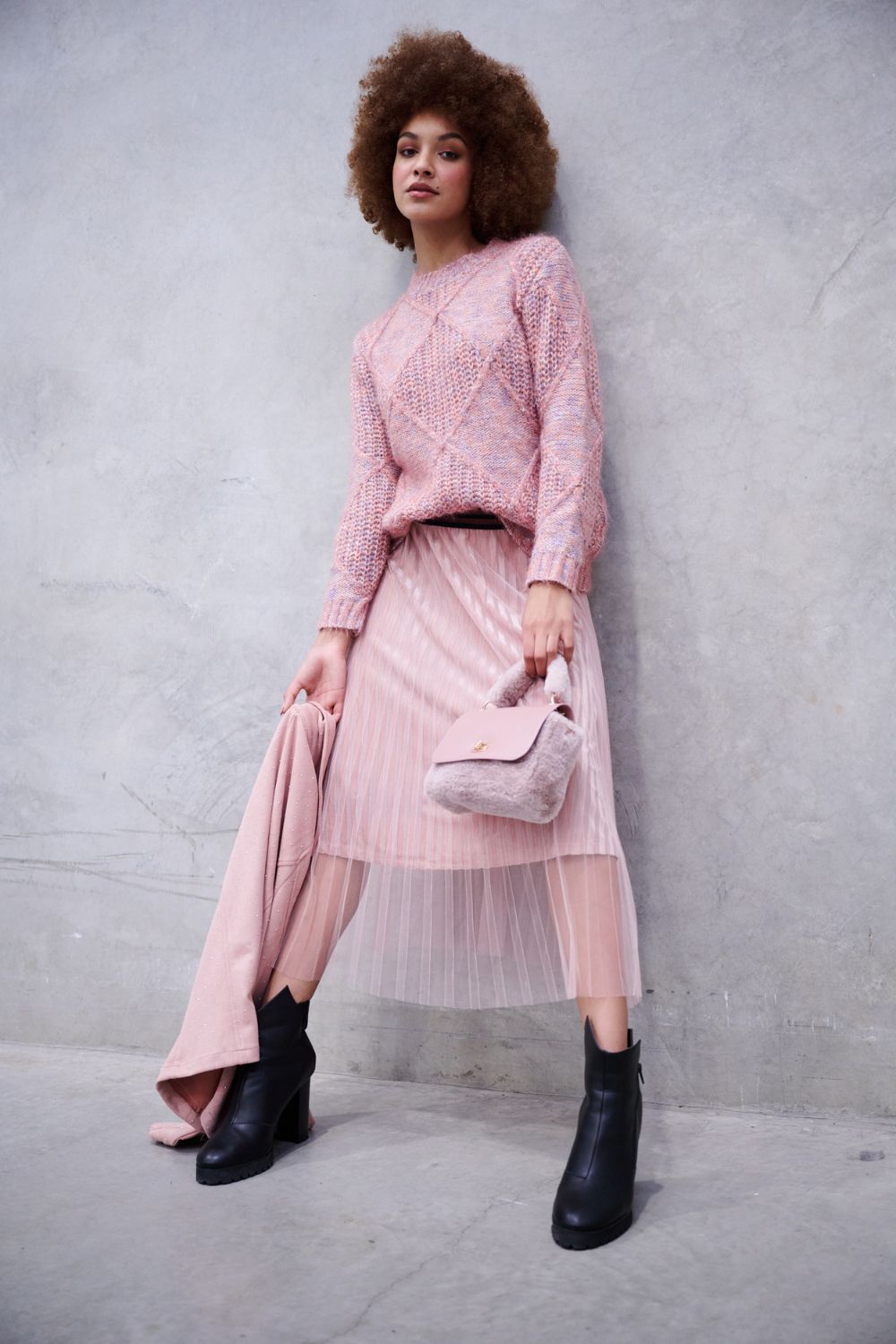 Caju Diamond Knit Jumper