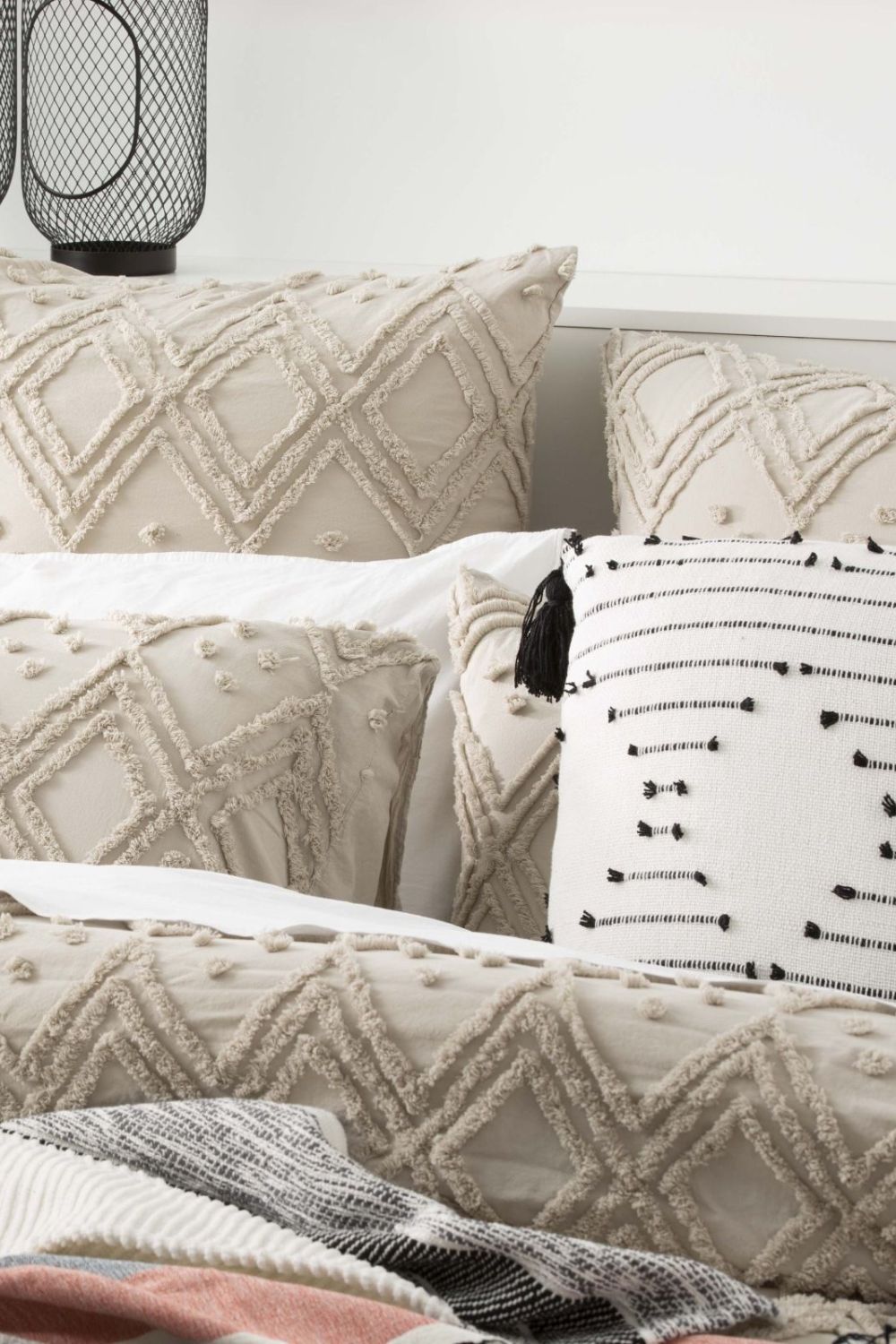 Park Avenue Medallion Cotton Vintage Washed Tuffted Quilt cover Set - King