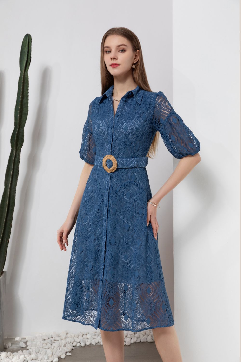GDS Ninette Belted Long Dress