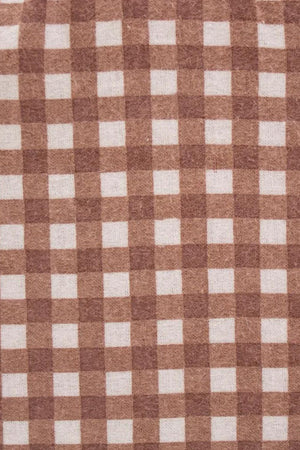Bambury Gingham Flannelette Sheet - Single
