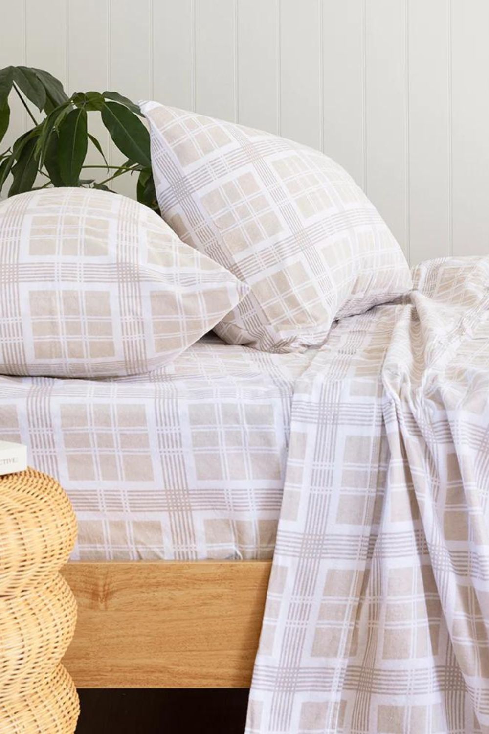 Bambury Enid Flannelette Sheet - Queen