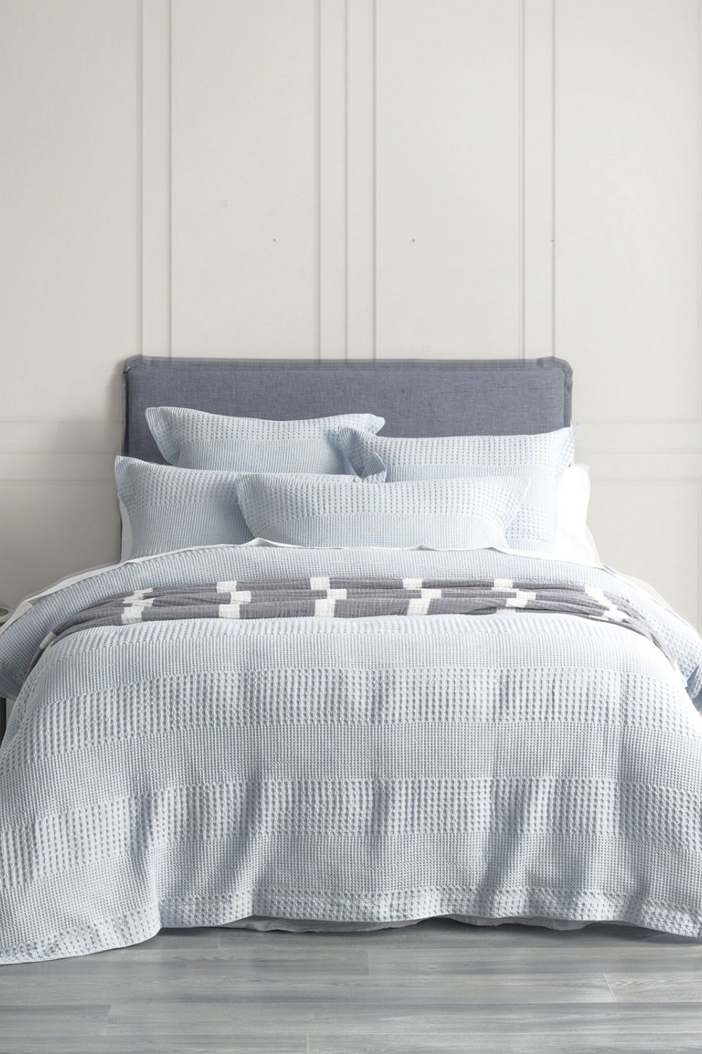 Renee Taylor Elegance Waffle Cotton Quilt Cover Set - Queen