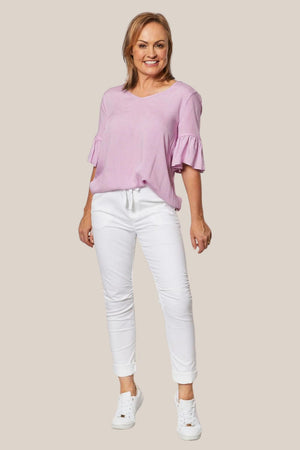 Threadz Stripe V Neck Top