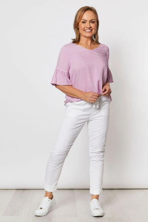 Threadz Stripe V Neck Top