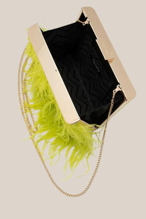 Olga Berg Estelle Feather Clutch