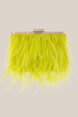 Olga Berg Estelle Feather Clutch