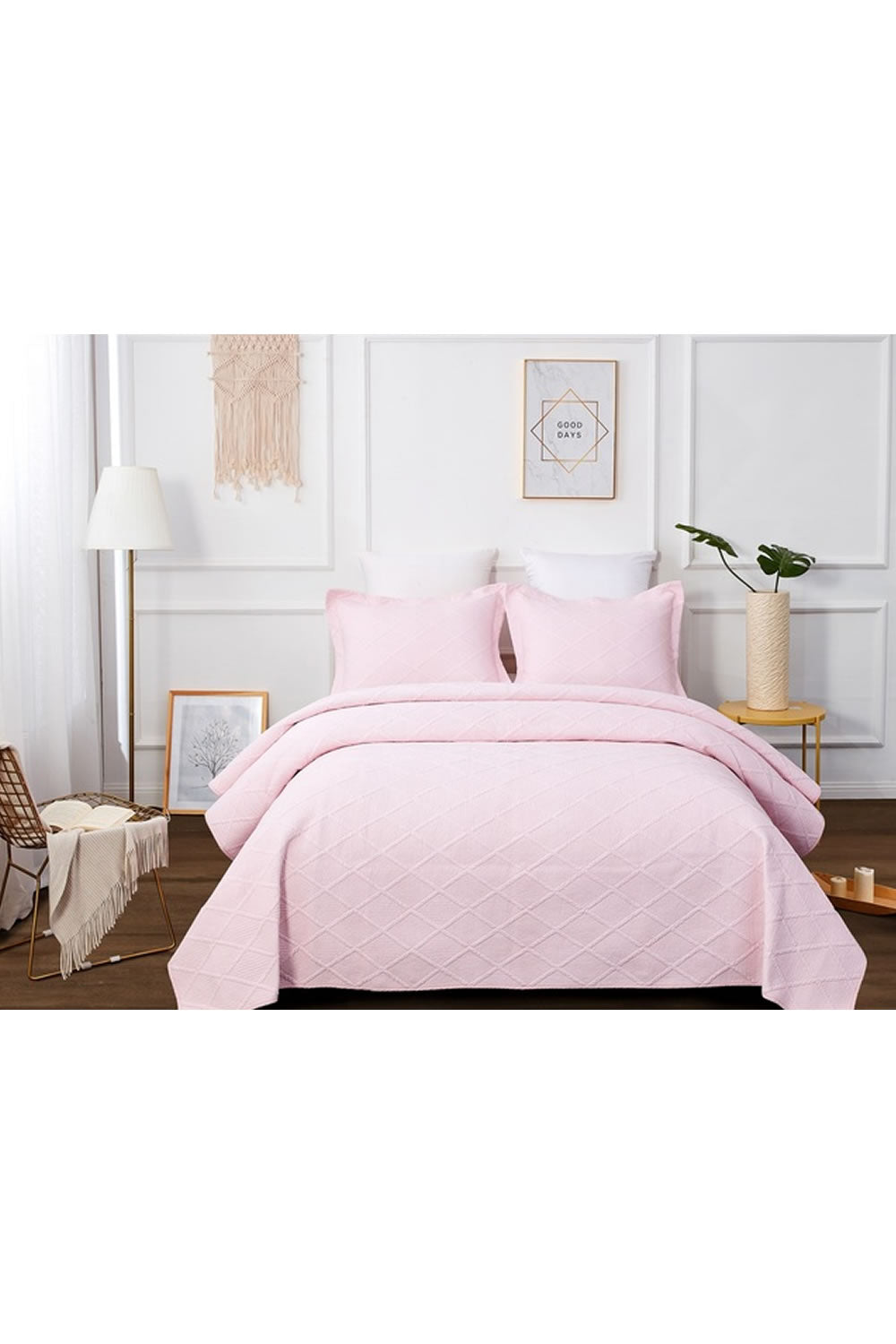 Classic Quilts Blush Pink Quilt - King Single
