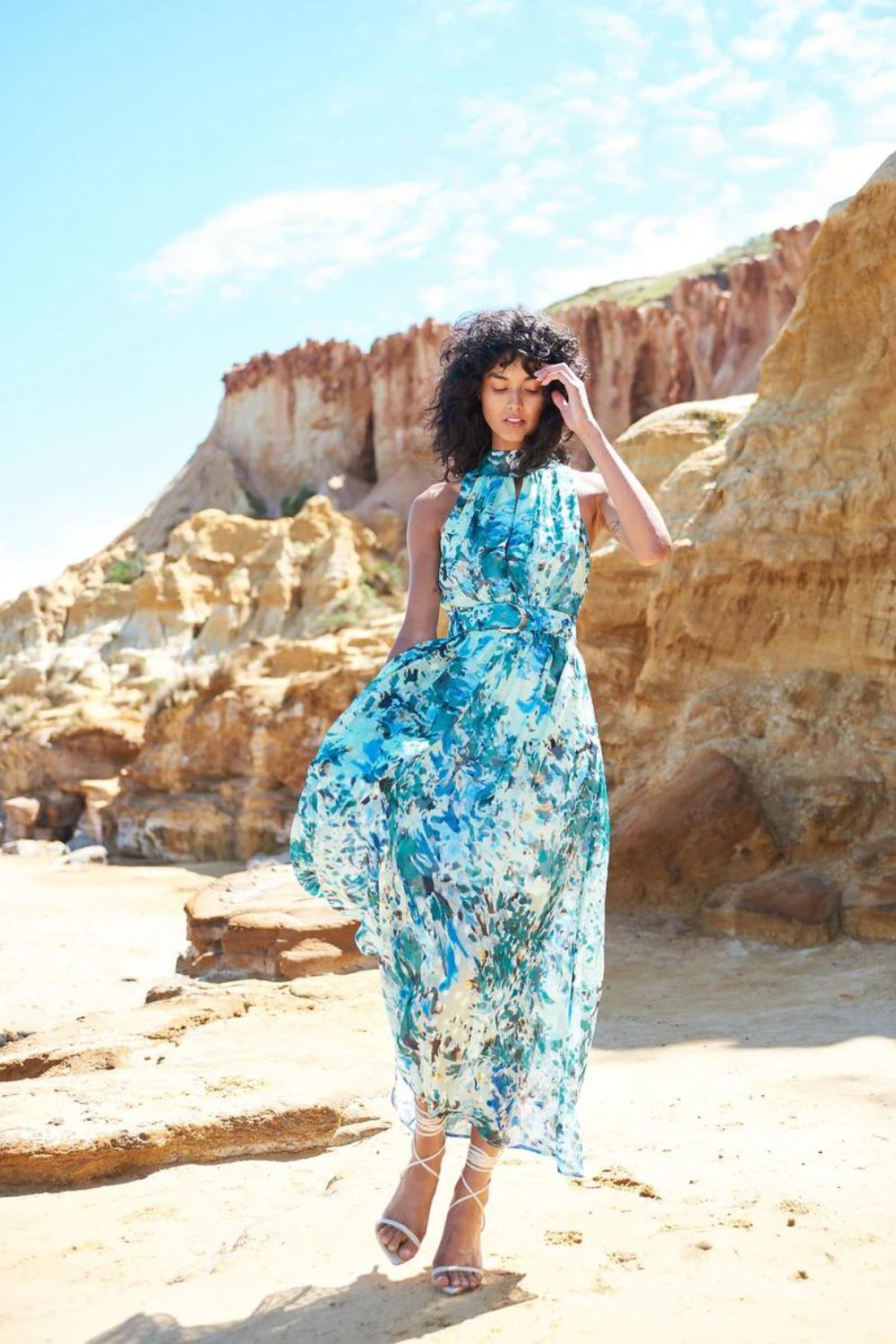 Sofia Irina Maxi Halter Dress