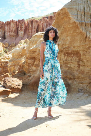 Sofia Irina Maxi Halter Dress