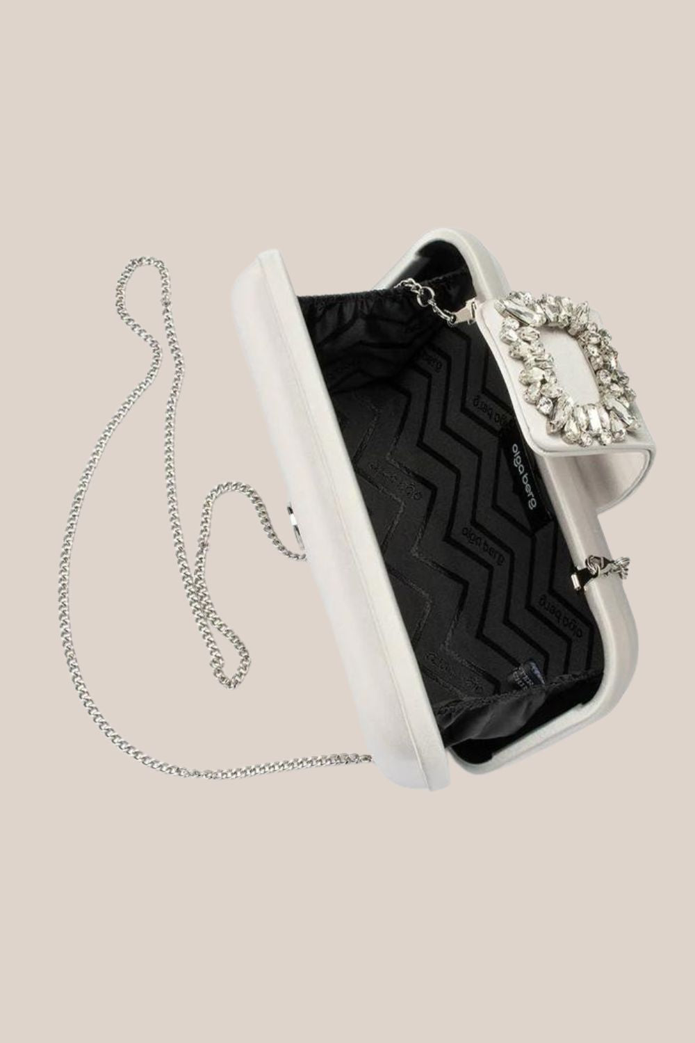 Olga Berg Emmy Crystal Trim Clutch