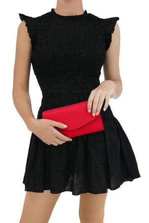 Olga Berg Nic Envelope Clutch with Hardware Trim