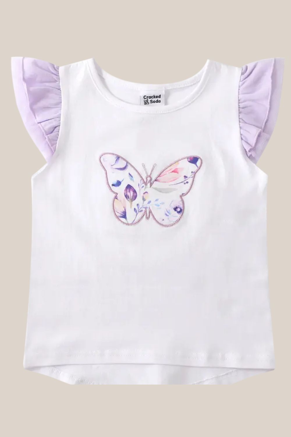 Cracked Soda Florence Printed Frill Top