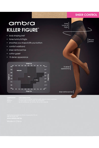 Ambra Killer Figure Sheer Control Pantyhose