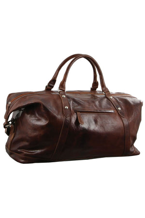 Pierre Cardin Rustic Leather Overnight Bag