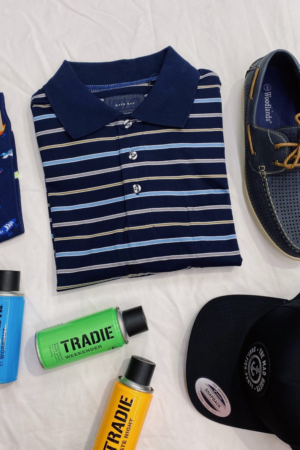 Back Bay Mercerized Cotton Striped Polo