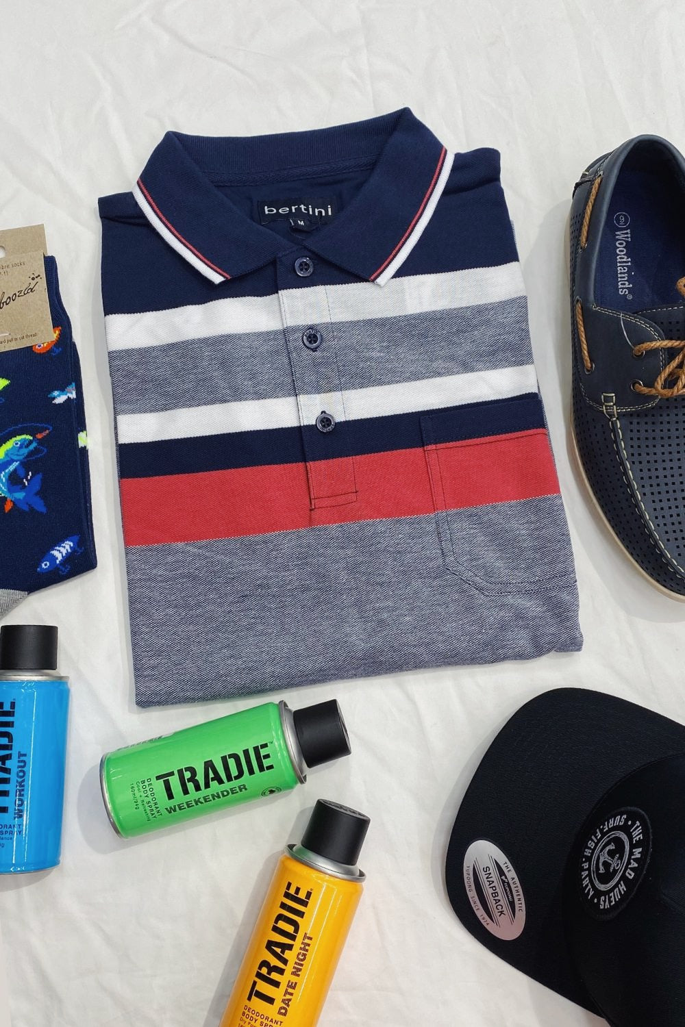 Bertini Chest Stripe Pique Polo