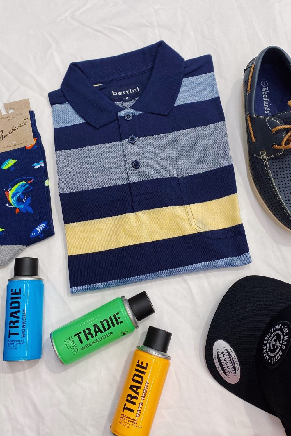 Bertini Block Stripe Pique Polo