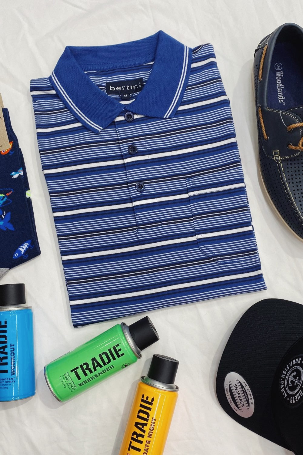 Bertini Repeat Stripe Jersey Polo