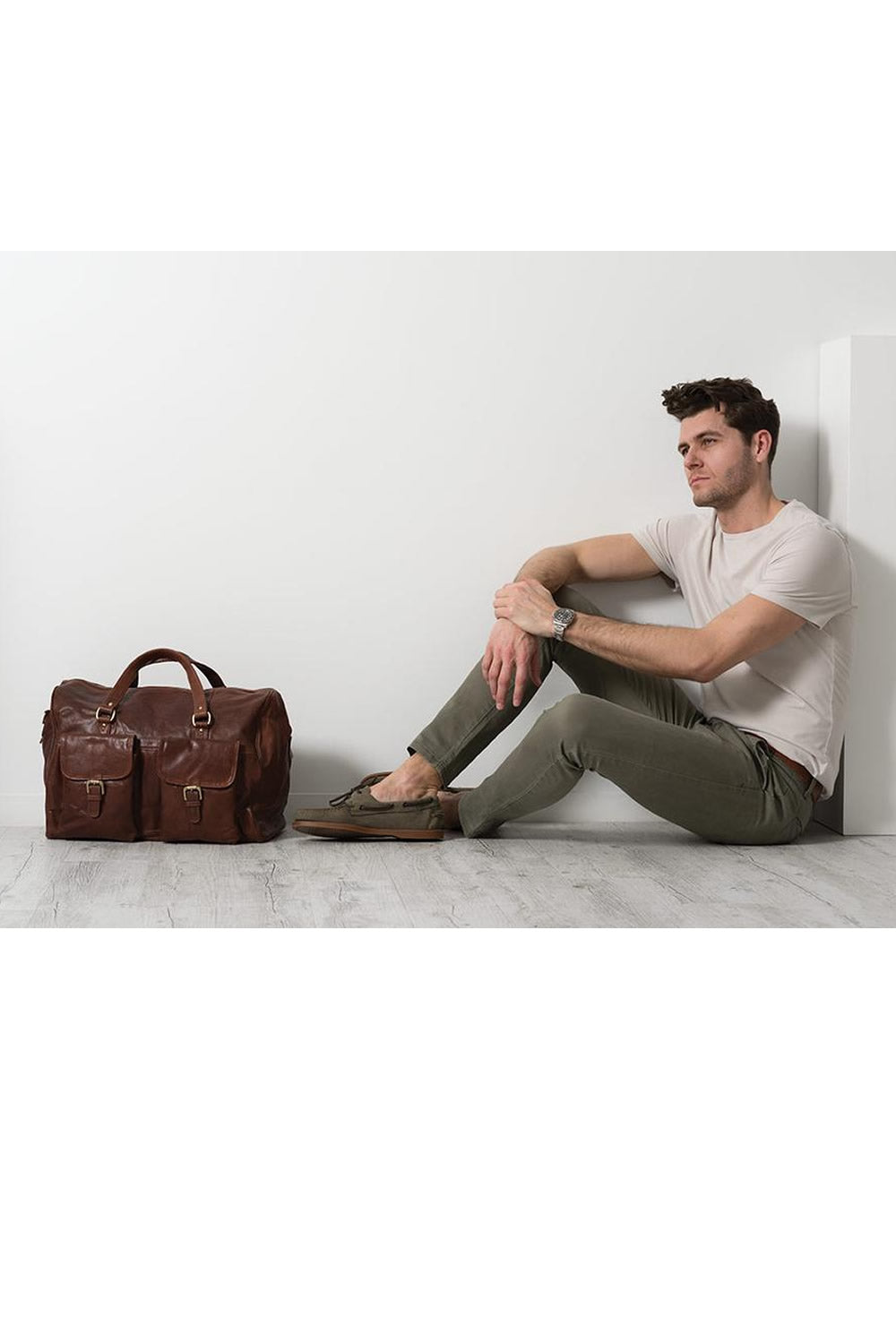 Cobb & Co Soho Leather Overnight Duffel Bag