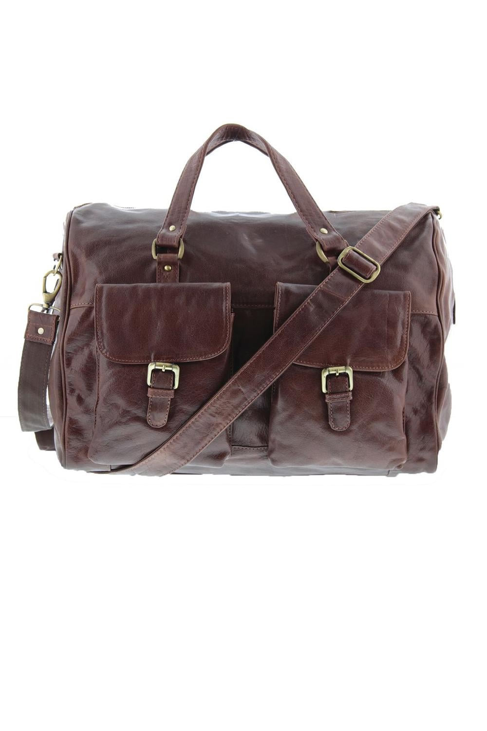 Cobb & Co Soho Leather Overnight Duffel Bag