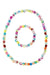 Pink Poppy Rainbow Pearl Necklace & Bracelet Set