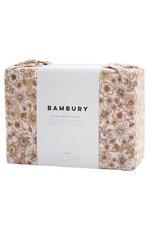 Bambury Marguerite Flannelette Sheet Set - Double