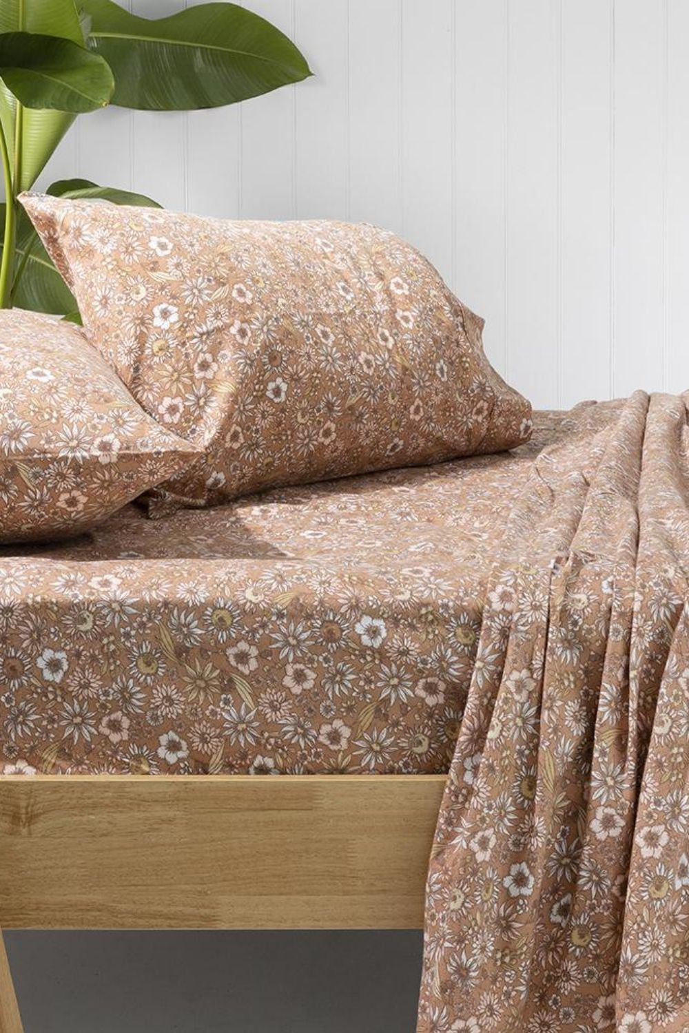 Bambury Marguerite Flannelette Sheet Set - Queen