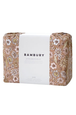 Bambury Marguerite Flannelette Sheet Set - Double